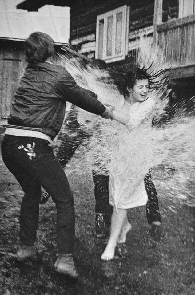 Markéta LUSKACOVA, Easter, ritual of pouring water on girls. From the series 'SÌŒumiac, the mountain village, Slovakia, 1967-74'
1969, Silver Bromide Print