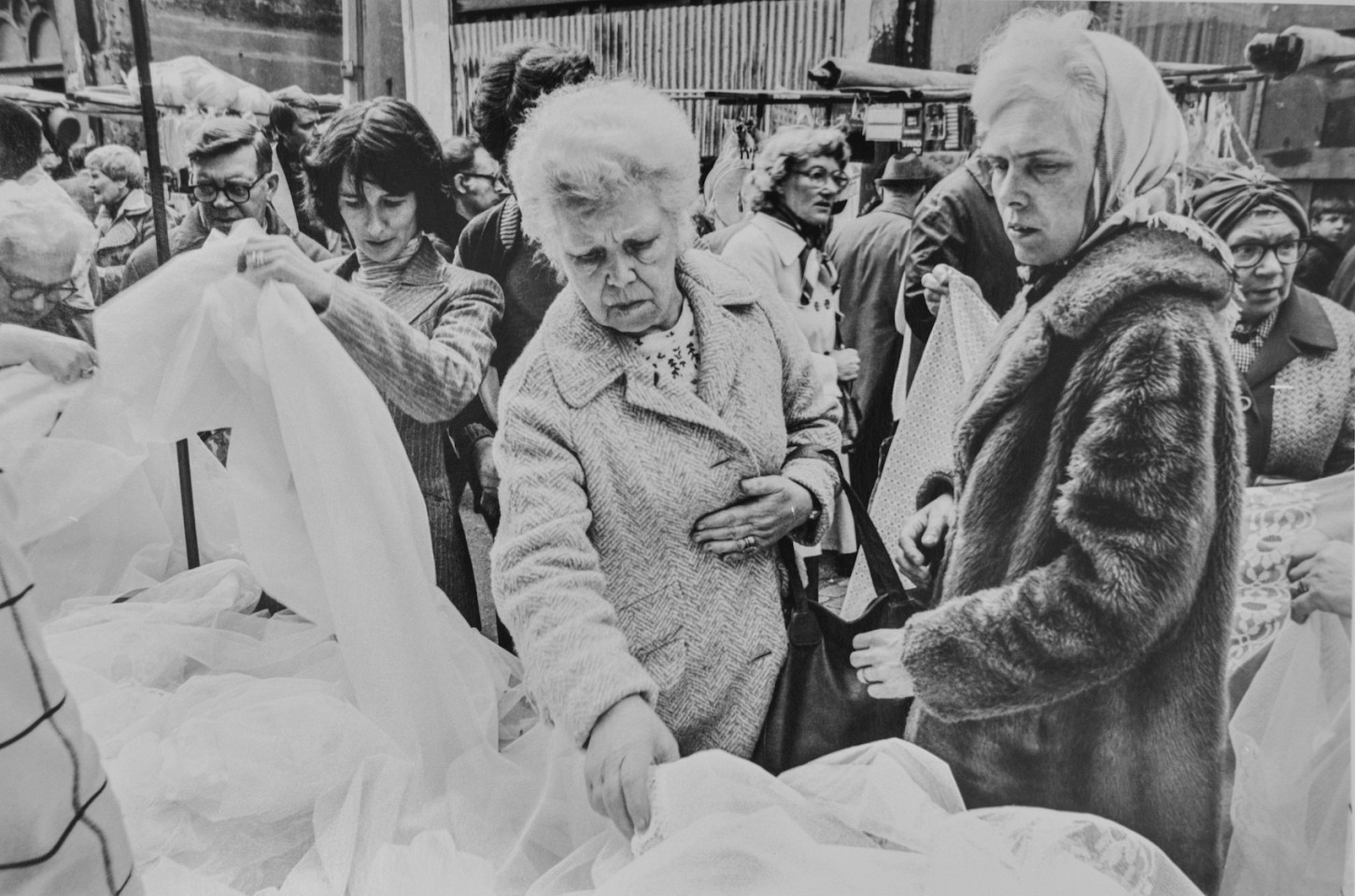 Fran MAY, Net Curtains, Brick Lane
1976, Gelitan silver print