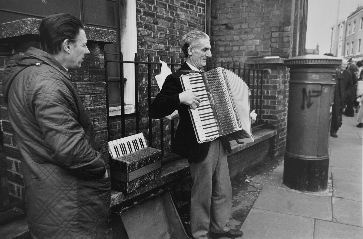 Fran MAY, Accordion Player, Brick Lane
1976, Gelitan silver print